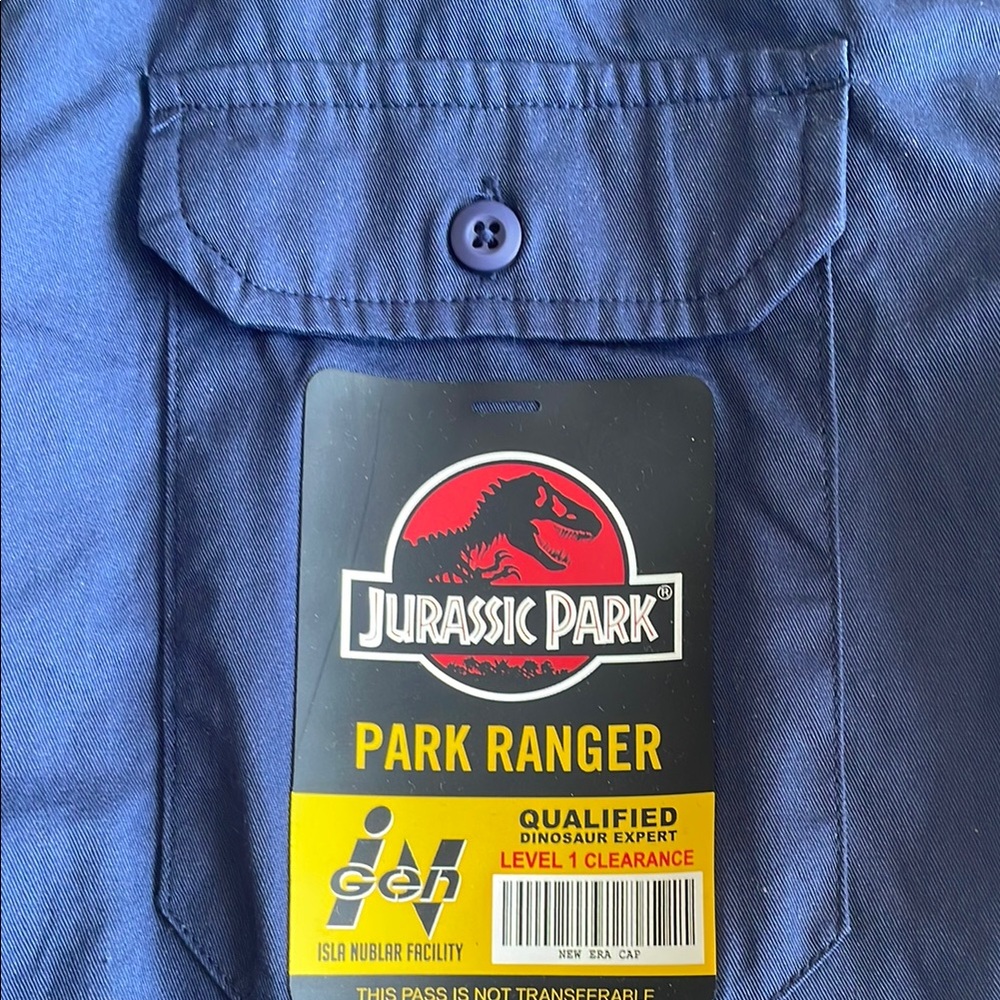 Blue Park Ranger Shirt Jurassic Park - Original from Korea - Picture 4 of 8